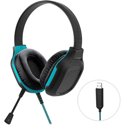 Gumdrop DropTech On-Ear Wired Headphones w/Mic | USB A - Long Tangle Free Chew-Proof Cord - Rugged Reliable Drop Tested and Comfortable for Kids K-12 Students Classroom and School Use - size: USB-A with Mic