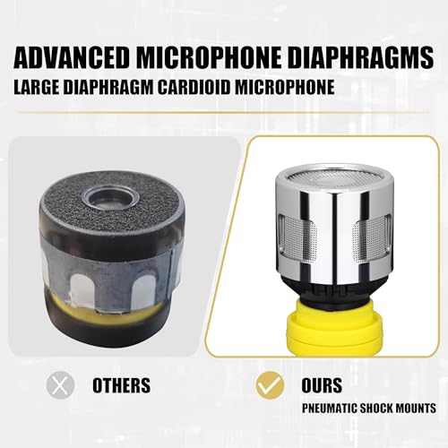 Dynamic Microphone - Professional Vocal Microphone for Singing - Premium Handheld Wired Mic with 16ft XLR to 1/4" Audio Cable - Microfono for Speaker, Mixer, Amplifier & Karaoke Machine - color: A-Red