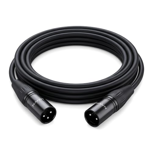 NANYI XLR Male to Male Microphone Cable, 3-Pin, DMX Patch Cord, 10ft - size: XLR Male To Male-10FT