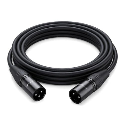 NANYI XLR Male to Male Microphone Cable, 3-Pin, DMX Patch Cord, 10ft - size: XLR Male To Male-10FT