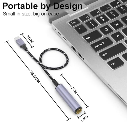 USB Type C to 1/4 Headphone Adapter, USB C to 6.35mm TRS Audio Cable Stereo Jack Audio AUX Adapter Compatible with Amplifiers, Mixer, Home Theater, Smartphones, Laptop, 6.35mm Headphones 1FT - style: USB C to 1/4 Headphone Adapter