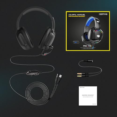 IMYB A36 Gaming Headset with Mic Stereo Headphones for Pc, PS5, Xbox - color: Black