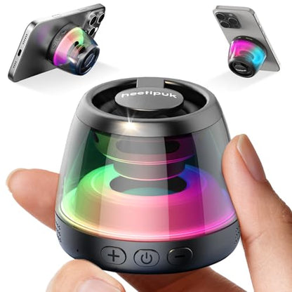 Magnetic Bluetooth Speaker, Mini Speaker, Loudspeaker with Bass Diaphragm