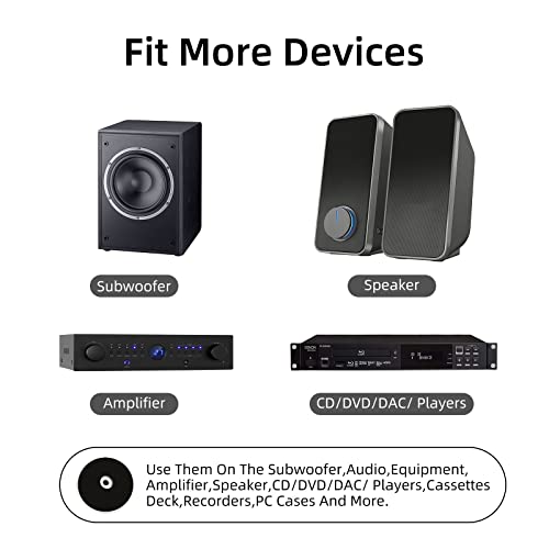 Monosaudio 4PCS Carbon Fiber Speaker Spike Floor Protectors 30x10mm Speaker Spikes Pads Subwoofer Isolation Feet Amplifier Feet for Audio,Speakers,Subwoofers,Amplifier,Turntable,DAC,PC Case(Black) - size: 30x10mm