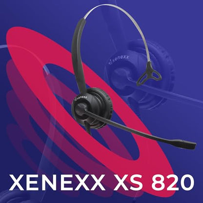 XS 820 Telephone Headset Bundle for Agent Training, Coaching, Monitoring, Supervising, Onboarding - Compatible Desk phones - Avaya, Yealink, Poly, Cisco, Mitel, Grandstream (Mono, Basic Bundle) - color: Mono