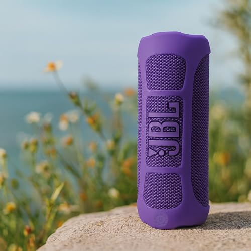 Silicone Cover Sleeve Compatible with JBL Flip 7 - Portable Waterproof and Drop-Proof Speaker, Customized Design Cover Portable Protection Solution, Best Matching in Shape and Color (Purple) - color: Purple
