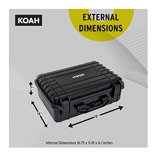 Weatherproof Hard Case 18 x 14 x 7 Inch | Customizable foam