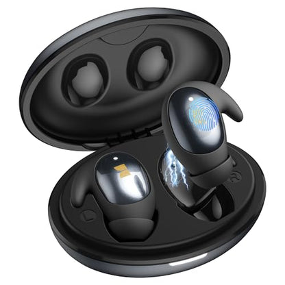 Monster Sleep Ear100 Ear Buds, Sleep Headphones with Stereo Sound, Design for Side Sleeper, 32H Playtime, Bluetooth 6.0, ENC Noise Cancelling, IPX6 Waterproof Mini Earbuds, Black