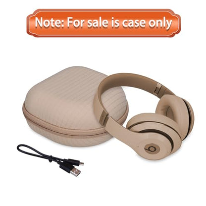 Headphone Case Compatible with Soundcore Anker Q20i/Q30, Beats Solo 4/Studio Pro, Tune 510BT/520BT, BERIBES/KVIDIO/JLab JBuds Lux ANC/TOZO HT3/Skullcandy Over-Ear Headphones Case Hard Shell(Black) - color: Black