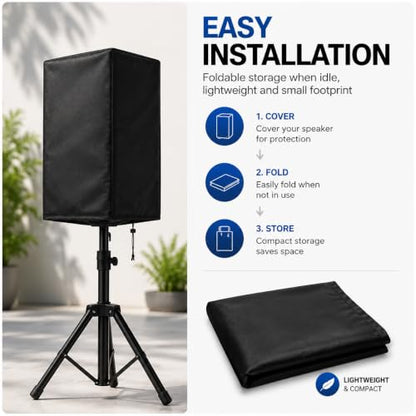 Outdoor Speaker Cover for Yorkville PS10P 10" 2012–2020, Powered Pa Speakers, Water-Resistant Weather Protective Oxford Fabric Cover for Portable Dj Speakers
