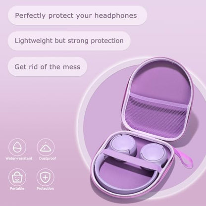 Ginsco Universal Headphone Case Compatible with JBL Tune 510BT 720BT, Sony WH-CH 720N/WH-CH520, with Sony/JBL/Soundcore Q20i Q30/BERIBES/TOZO/KVIDIO etc Wireless Headphones Purple - color: Purple