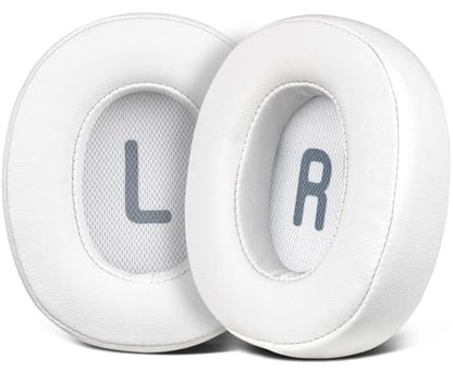 SOULWIT Earpads Replacement for JBL Tune 700BT, 710BT, 720BT, 750BTNC, 760NC, 770NC Wireless Over-Ear Headphones, Ear Pads Cushions with Soft Protein Leather and High-Density Foam - White - color: White