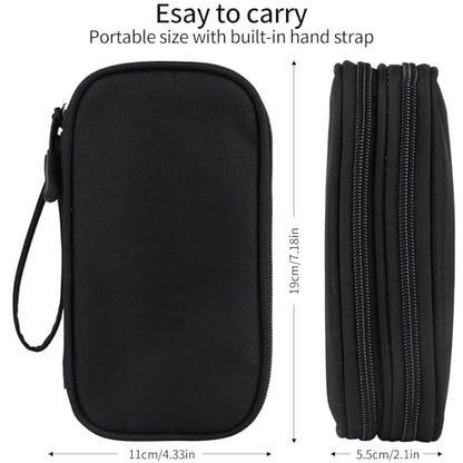 Travel Cable Organizer - Electronics Accessories Bag-Black - color: Double Layer - Black