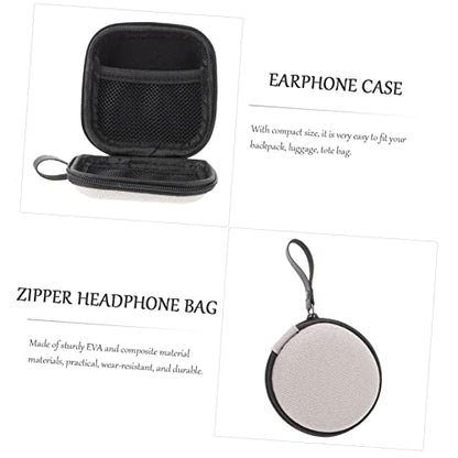 NUOBESTY 2pcs Earphone Case Zipper Storage Bag Headphone Pouch for Cables and Accessories Portable Hard Disk Pouch for Earbuds and Chargers Compact Organizer for Travel