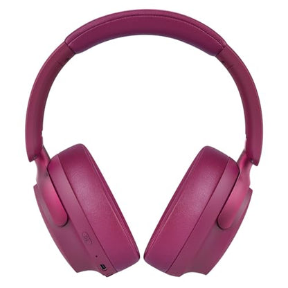 B8 Bluetooth Headphones Over Ear, 6 EQ Music Modes and 50H Playtime Deep Bass Wireless Headphones with Mic, Lightweight Folding HiFi Stereo Headset for iPad/Travel/Tablet/PC/Home Red - color: Red