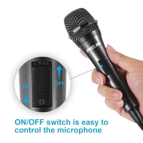 Dynamic Karaoke Microphone for Singing, Vocal Wired Microphone for Karaoke, Handheld Mic with 10 Ft Cable, Mics for Speaker with ON/Off Switch
