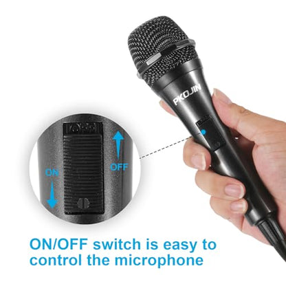 Dynamic Karaoke Microphone for Singing, Vocal Wired Microphone for Karaoke, Handheld Mic with 10 Ft Cable, Mics for Speaker with ON/Off Switch
