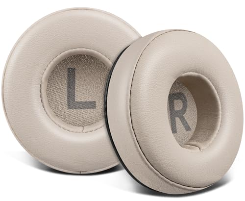 SOULWIT Earpads Replacement for JBL Tune 450BT/Tune 460BT/Tune 500BT/Tune 510BT/Tune 520BT/Tune 530BT/JR 300BT/JR 310BT/E40BT/Junior 320BT, Ear Pads Cushions with Soft Protein Leather - Sand - color: Sand