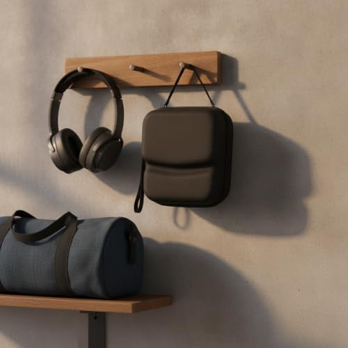 Hard Shell Headphone Case, Rigid EVA Travel Carrying Case with Handle for Over-Ear Headphones (1 PC)