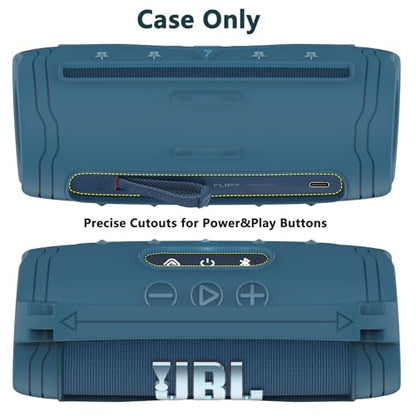 JCHPINE Silicone Cover and Carrying Case for JBL Flip 7 Portable Speaker - color: Blue