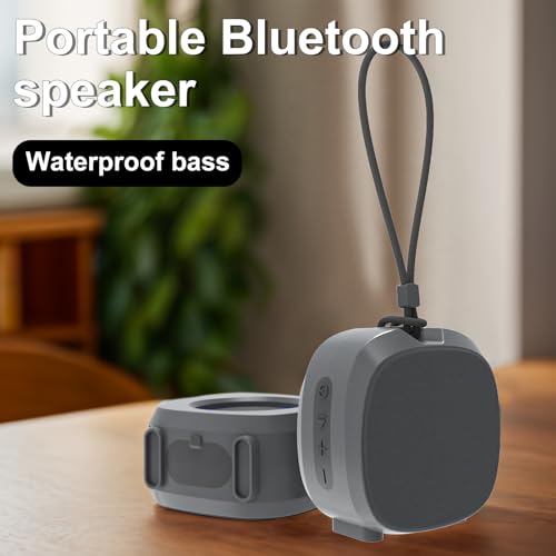 Bluetooth Speaker Portable Media Players Clear Loud Stereo Sound Deep Bass Wireless Speaker With Lights TWS IPX5 Waterproof Small Speakers Long Playtime for Home/Party/Outdoor/Beach Electronic Gadgets - color: Gray