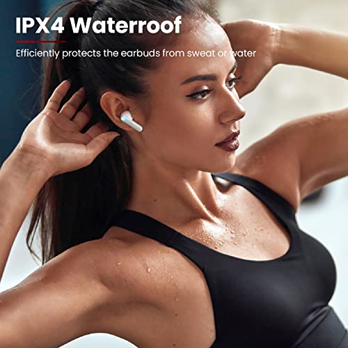Tecno Wireless Gaming Earbuds with Microphone, 50ms Ultra-Low Latency Bluetooth Earbuds, Noise Cancelling, 25H Playtime, G01 White