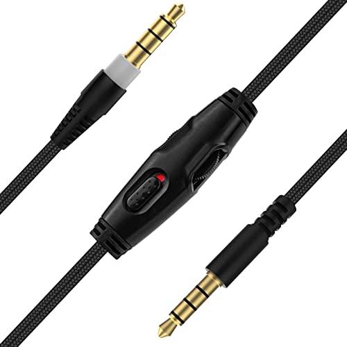 HyperX Cloud Alpha Replacement Cable - Compatible with Cloud Alpha, Mix, Flight, Logitech G633, G933 Gaming Headsets - 3.5mm Audio Cable with Mute & Volume Control (No Mic, 4.9ft) - style: 4.9FT