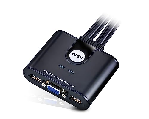 ATEN CS22U 2-Port USB VGA Cable KVM Switch with Remote Port Selector - size: VGA - DDC2B, style: International Version