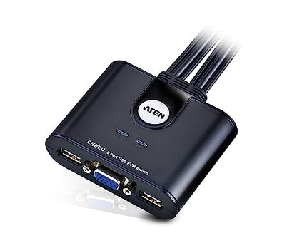 ATEN CS22U 2-Port USB VGA Cable KVM Switch with Remote Port Selector - size: VGA - DDC2B, style: International Version