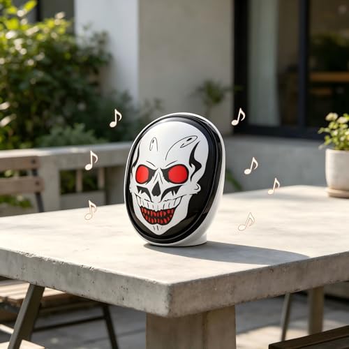 Halloween Ghost Bluetooth Speaker, Spooky Funny Skull Mini Speaker Wireless - color: Multicolor