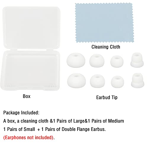 Silicone Ear Tips Earbud Replacement Tips Earbuds Eargels Earpads Earbuds Tips Compatible with Powerbeats 2/3 Wireless Beats by Dre Headphones,4 Pairs(White) - color: White