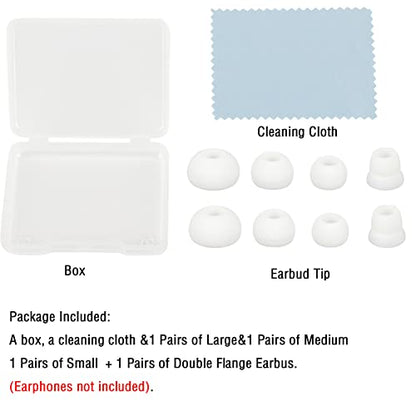 Silicone Ear Tips Earbud Replacement Tips Earbuds Eargels Earpads Earbuds Tips Compatible with Powerbeats 2/3 Wireless Beats by Dre Headphones,4 Pairs(White) - color: White