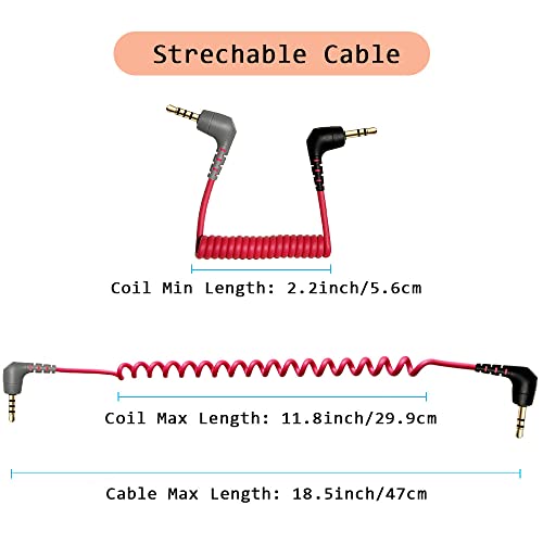 QJYTH SC7 TRS to TRRS Adapter Patch Microphone Cable, 1 PCS | Compatible with Rode SC7, VideoMic, VideoMicro Go, Boya and More External Mic