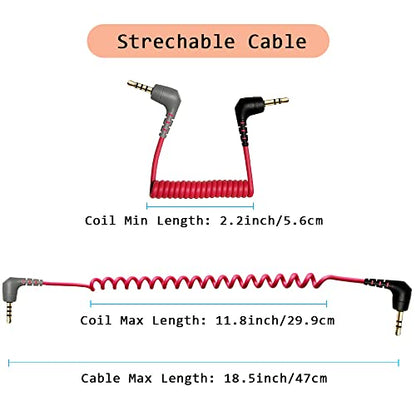 QJYTH SC7 TRS to TRRS Adapter Patch Microphone Cable, 1 PCS | Compatible with Rode SC7, VideoMic, VideoMicro Go, Boya and More External Mic