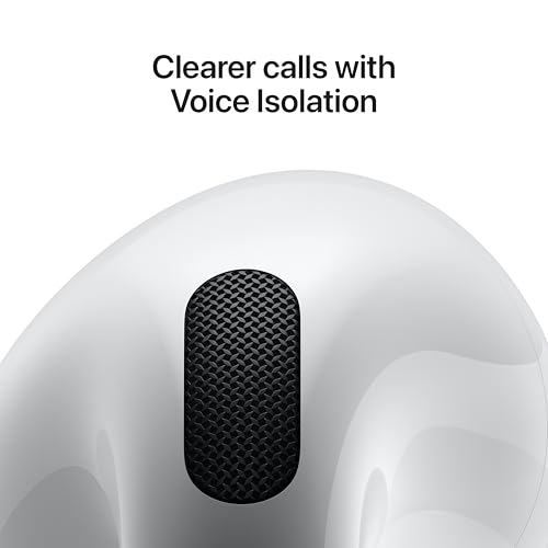 Apple AirPods 4 Wireless Earbuds, Bluetooth Headphones, Personalized Spatial Audio, Sweat and Water Resistant, USB-C Charging Case, H2 Chip, Up to 30 Hours of Battery Life, Effortless Setup for iPhone - style: Without Active Noise Cancellation
