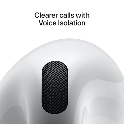 Apple AirPods 4 Wireless Earbuds, Bluetooth Headphones, Personalized Spatial Audio, Sweat and Water Resistant, USB-C Charging Case, H2 Chip, Up to 30 Hours of Battery Life, Effortless Setup for iPhone - style: Without Active Noise Cancellation