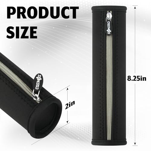 Cosmos Neoprene Case Bag Holder Zipper Pouch for Stylus Pen, Black Color with Gray Zipper - color: Gray Zipper