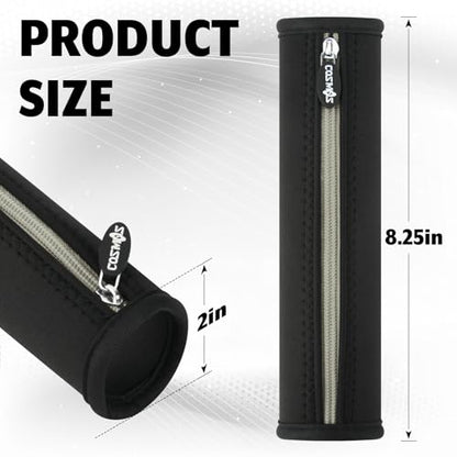 Cosmos Neoprene Case Bag Holder Zipper Pouch for Stylus Pen, Black Color with Gray Zipper - color: Gray Zipper