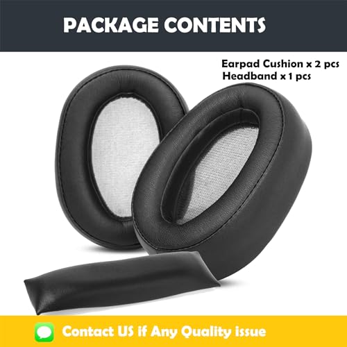 WH-H900N Earpads and Headband Cushion for Sony MDR-100ABN WH-H900N Headphones Ear Cushions with Protein Leather and Memory Foam
