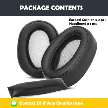 WH-H900N Earpads and Headband Cushion for Sony MDR-100ABN WH-H900N Headphones Ear Cushions with Protein Leather and Memory Foam