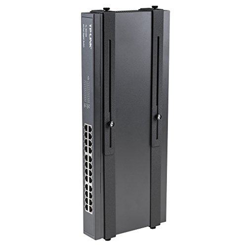 HIDEit Mounts Uni-NSM Mount - Black Steel Adjustable 1U Network Device Wall Mount for A/V Components, Mount for Network Switch, Ethernet Splitter and Ethernet Switch - size: USA Made Network Switch