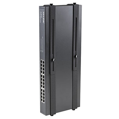 HIDEit Mounts Uni-NSM Mount - Black Steel Adjustable 1U Network Device Wall Mount for A/V Components, Mount for Network Switch, Ethernet Splitter and Ethernet Switch - size: USA Made Network Switch