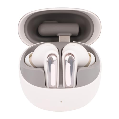 Low Latency Wireless Gaming Earbuds Dual Device Smart Connectivity 3D Sound Quality for Immersive Gaming PC VR Earbuds Noise Cancelling Mic (White) - color: White