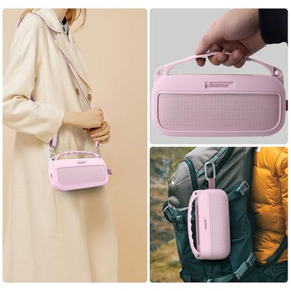 Silicone Cover for Bose SoundLink Flex Portable Speaker 2nd Gen | Scratch-resistant, Unhindered Sound, Silicone Construction, Portable Carrying Silicone Cover, Petal Pink Silicone Cover - color: Petal Pink Cover