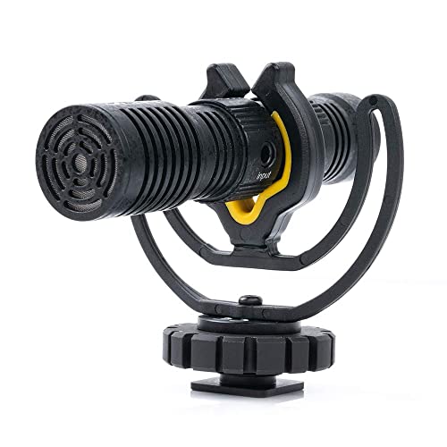 Deity V-Mic D4 Duo Dual Capsule Cardioid Microphone Camera-Mount Shotgun Mic Dual Mono/Stereo Recording Plug and Play with Rycote Shockmount for DSLR Camcorder Smartphone
