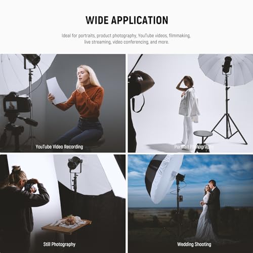 NEEWER 41"/104cm Parabolic Reflective Umbrella Photography with White Inner, Soft Lighting with Diffuser Cover, Bag, Quick Fold for Camera Photo Studio Video Light Shooting Monolight Flash, NS1U - color: White, size: 41"