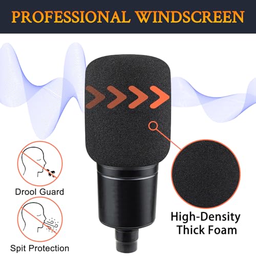 SOULWIT 2Pcs Pop Filter for ATH AT2020/AT2050/AT4040 - Black