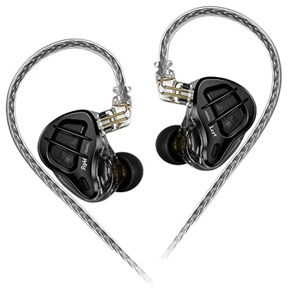 KZ ZAR in-Ear Monitor 7BA+1DD Earbud Headphones IEM | Noise Isolation, Clear in All Frequency Stereo Comfort-fit in Ear Headphones for Audio Engineers, Musicians(Nomic)