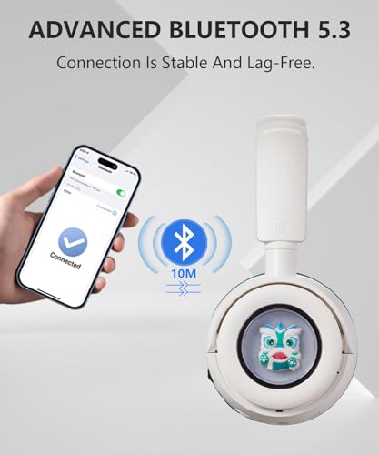 Wireless On-Ear Headphones Bluetooth with Microphone, Lightweight Foldable Wireless Headphones Built-in LED Lights, FM Radio, Micro SD/TF Slot for Travel Home, Green Q9M - color: Green