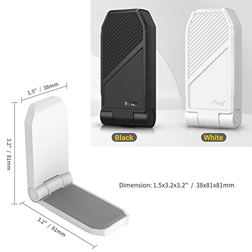 KIWIFOTOS 2 Pack Adhesive Desk Headphone Hanger, PC Gaming Headset Holder Stand, Adhesive Holder Mount for Wall, Foldable Headphones Hook Mount Under Desk - White,Two Pack - color: 2PC Adhesive White